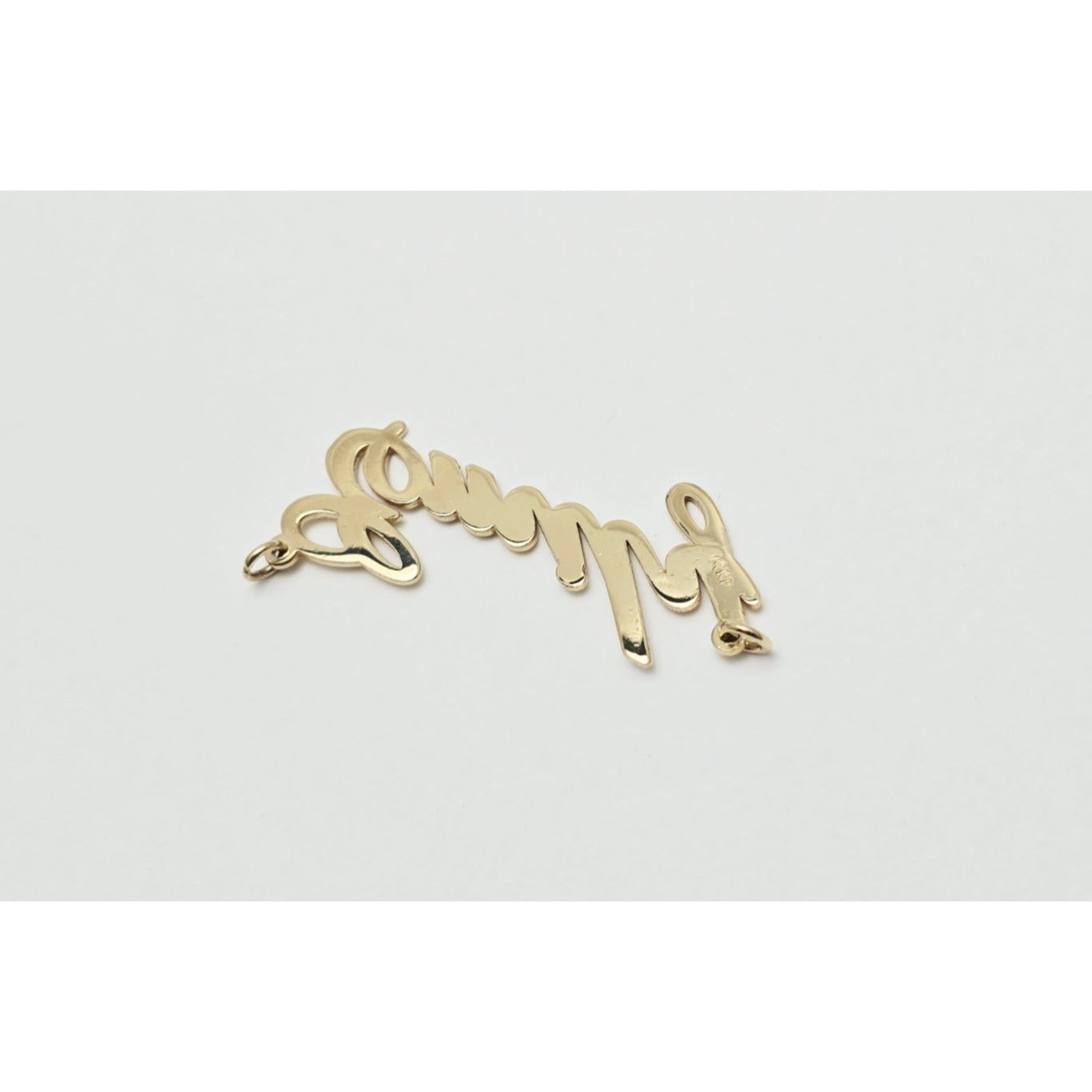 14K Yellow Gold Name Initial " Emily " Charm Pendant