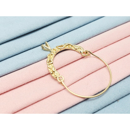 14K Yellow Gold Charm Holder Charm Pendant