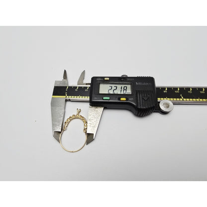 14K Yellow Gold Charm Holder Charm Pendant