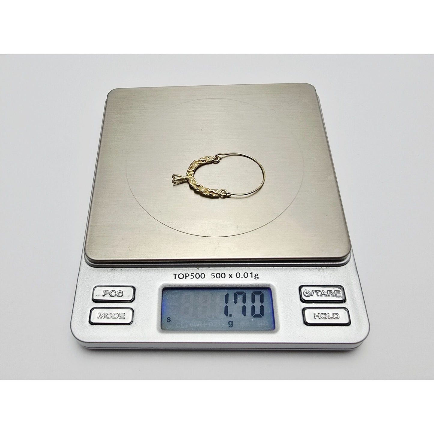 14K Yellow Gold Charm Holder Charm Pendant