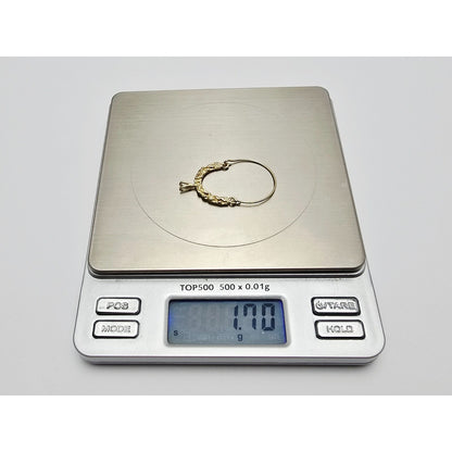 14K Yellow Gold Charm Holder Charm Pendant