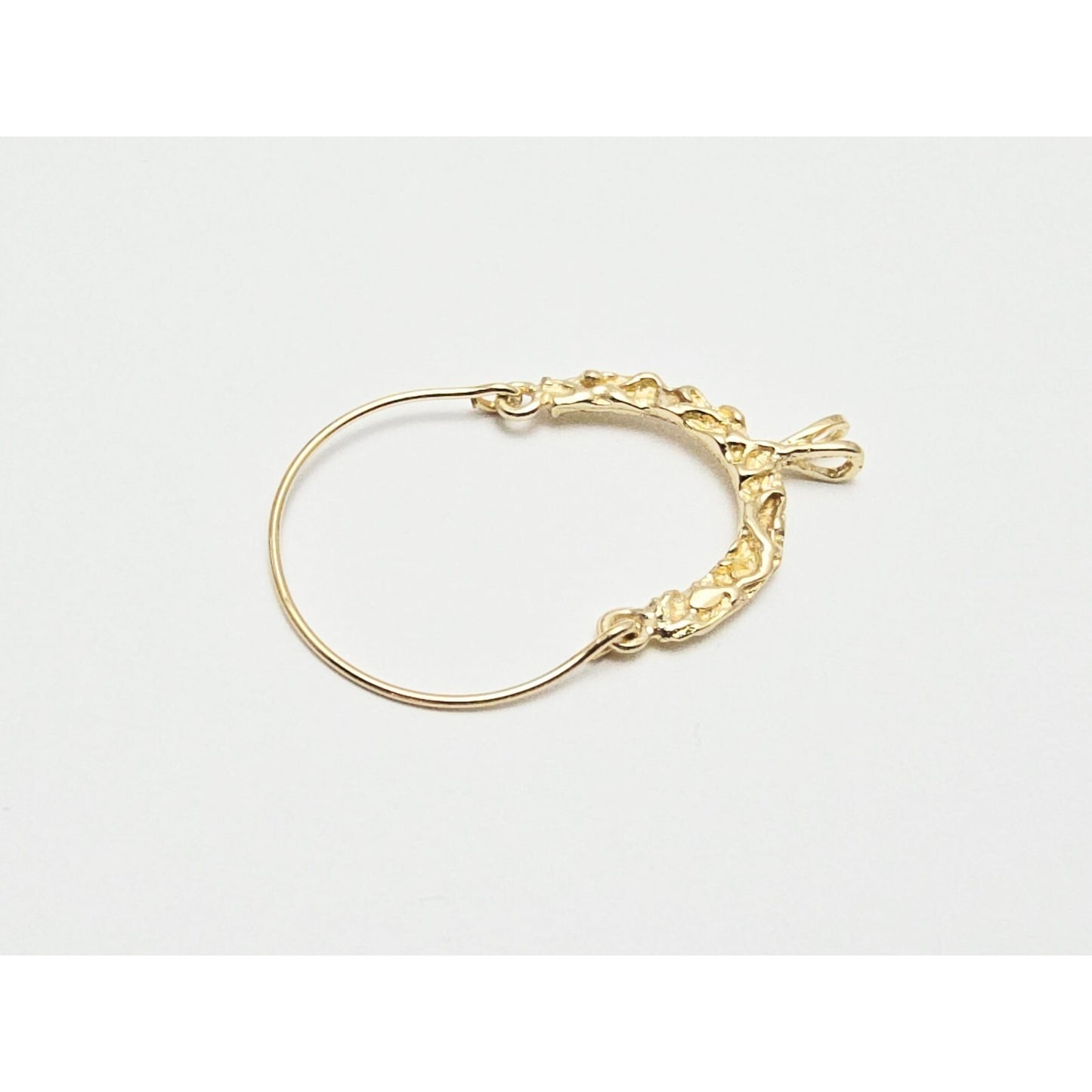 14K Yellow Gold Charm Holder Charm Pendant