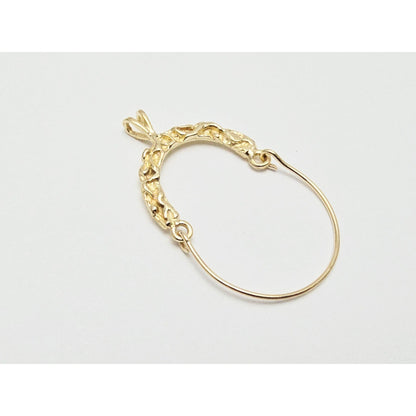 14K Yellow Gold Charm Holder Charm Pendant