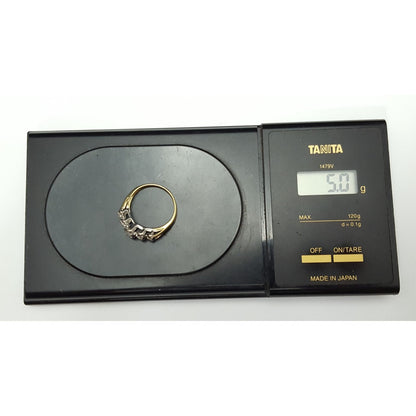 18K & 14K Two Tone Gold 5 Piece Marquise Diamond Ring