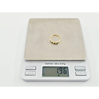 14K Yellow Gold Blue Spinel & Diamond Ring