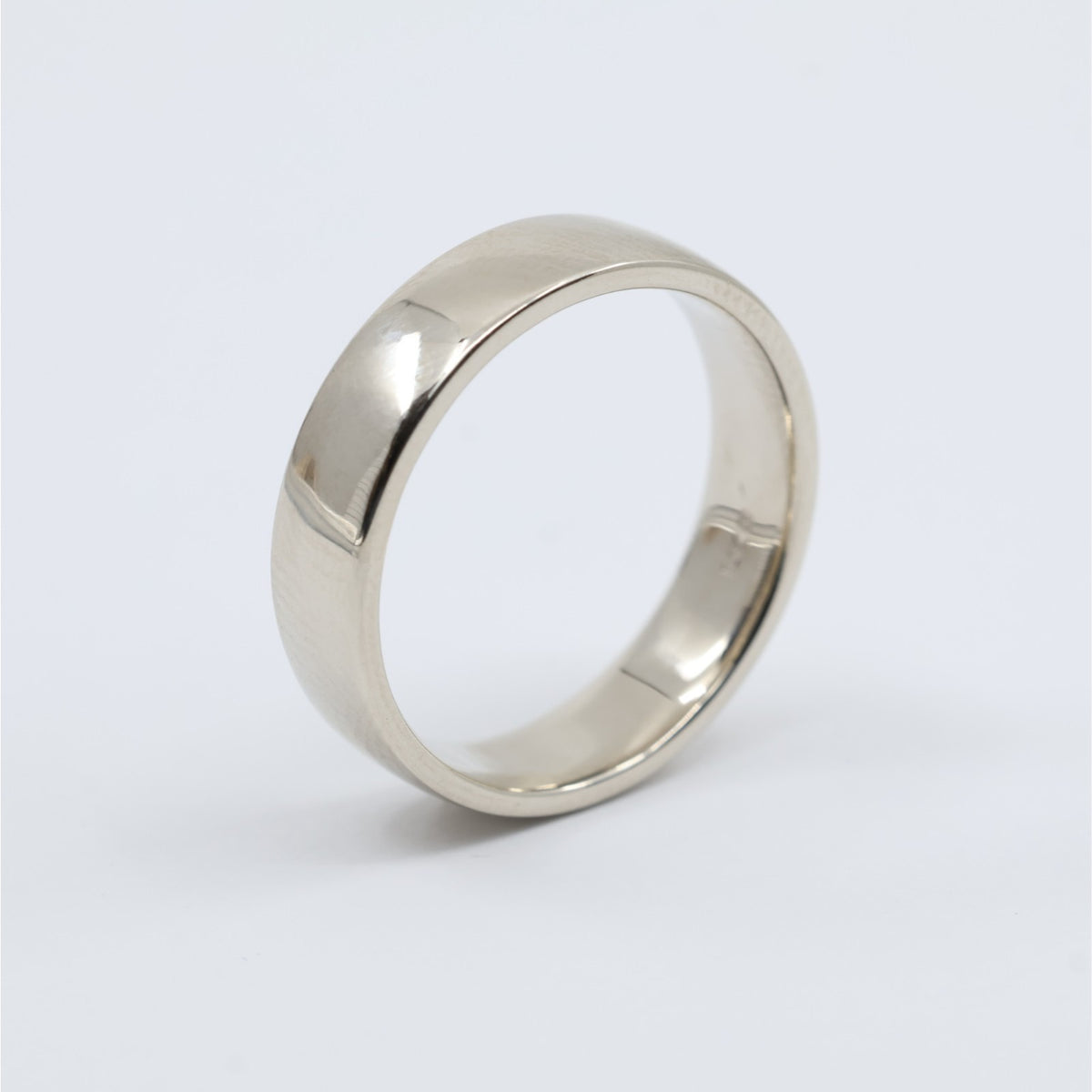 14K White Gold Polished Wedding Band Ring