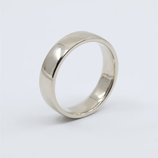 14K White Gold Polished Wedding Band Ring