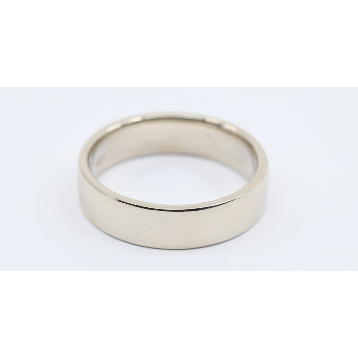 14K White Gold Polished Wedding Band Ring