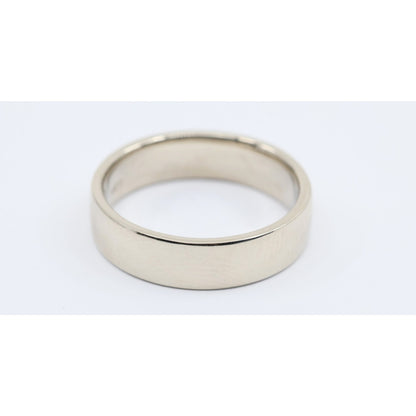 14K White Gold Polished Wedding Band Ring