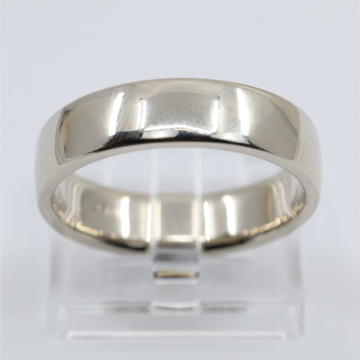 14K White Gold Polished Wedding Band Ring