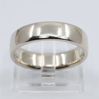 14K White Gold Polished Wedding Band Ring