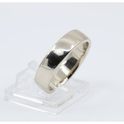 14K White Gold Polished Wedding Band Ring