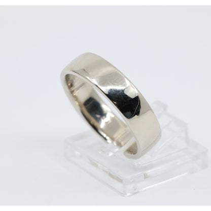14K White Gold Polished Wedding Band Ring