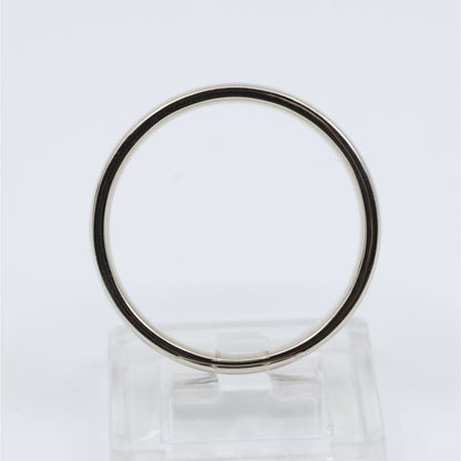 14K White Gold Polished Wedding Band Ring