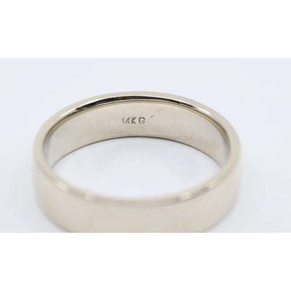 14K White Gold Polished Wedding Band Ring