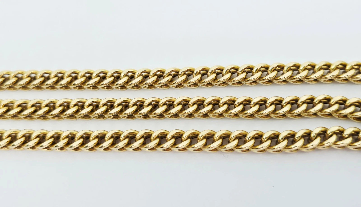 10K Yellow Gold Franco Link Chain Necklace