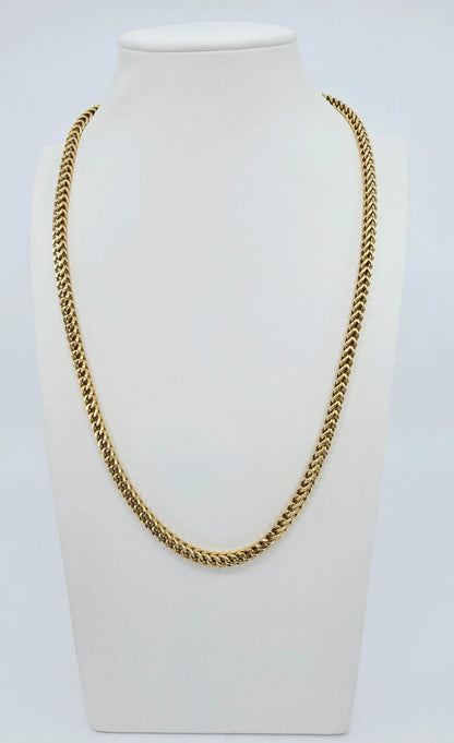 10K Yellow Gold Franco Link Chain Necklace