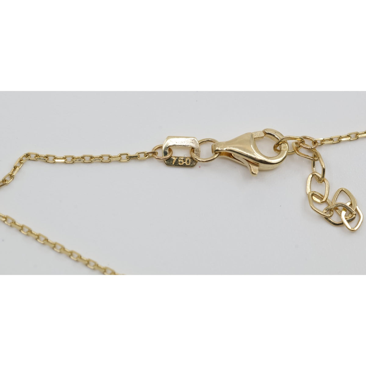 18K Yellow Gold Butterfly Charm Pendant Resizable Cable Link Chain Necklace