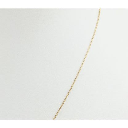 18K Yellow Gold Butterfly Charm Pendant Resizable Cable Link Chain Necklace