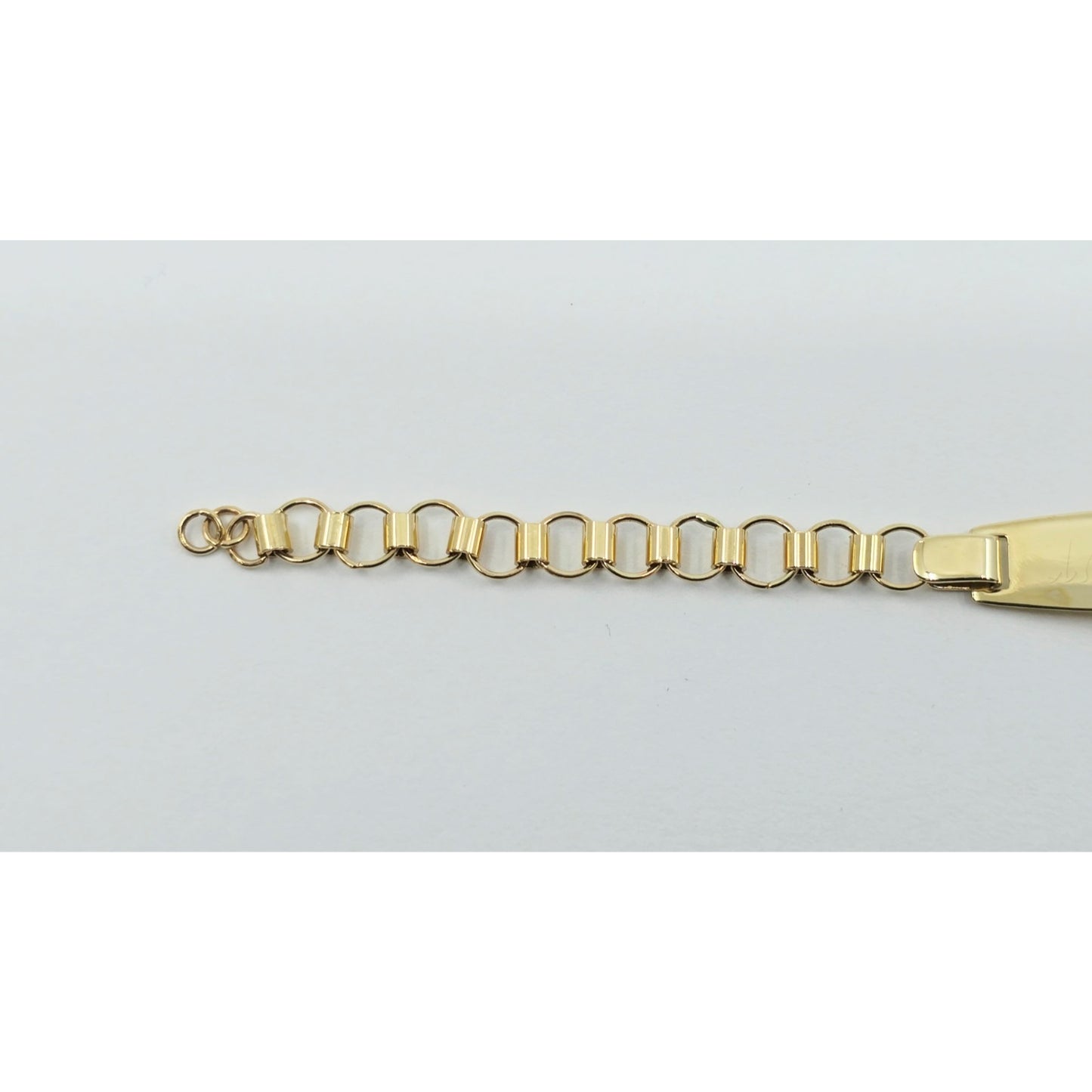 14K Yellow Gold Baby Link ID Bracelet