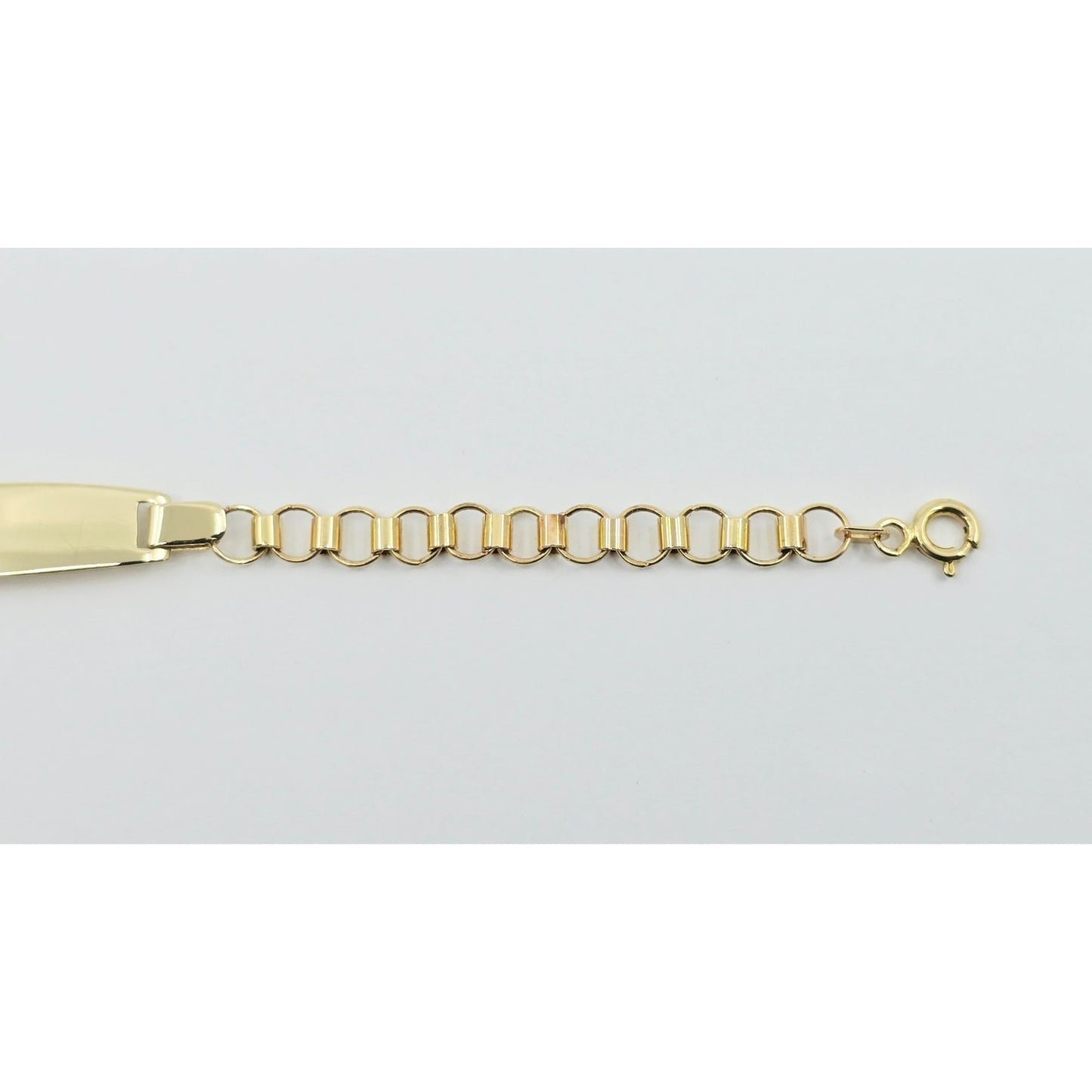 14K Yellow Gold Baby Link ID Bracelet