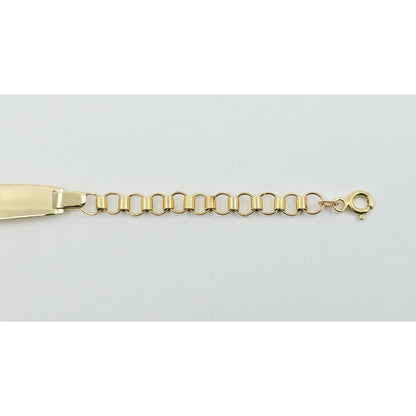 14K Yellow Gold Baby Link ID Bracelet