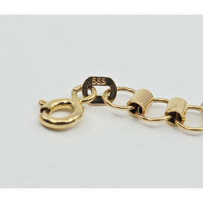 14K Yellow Gold Baby Link ID Bracelet