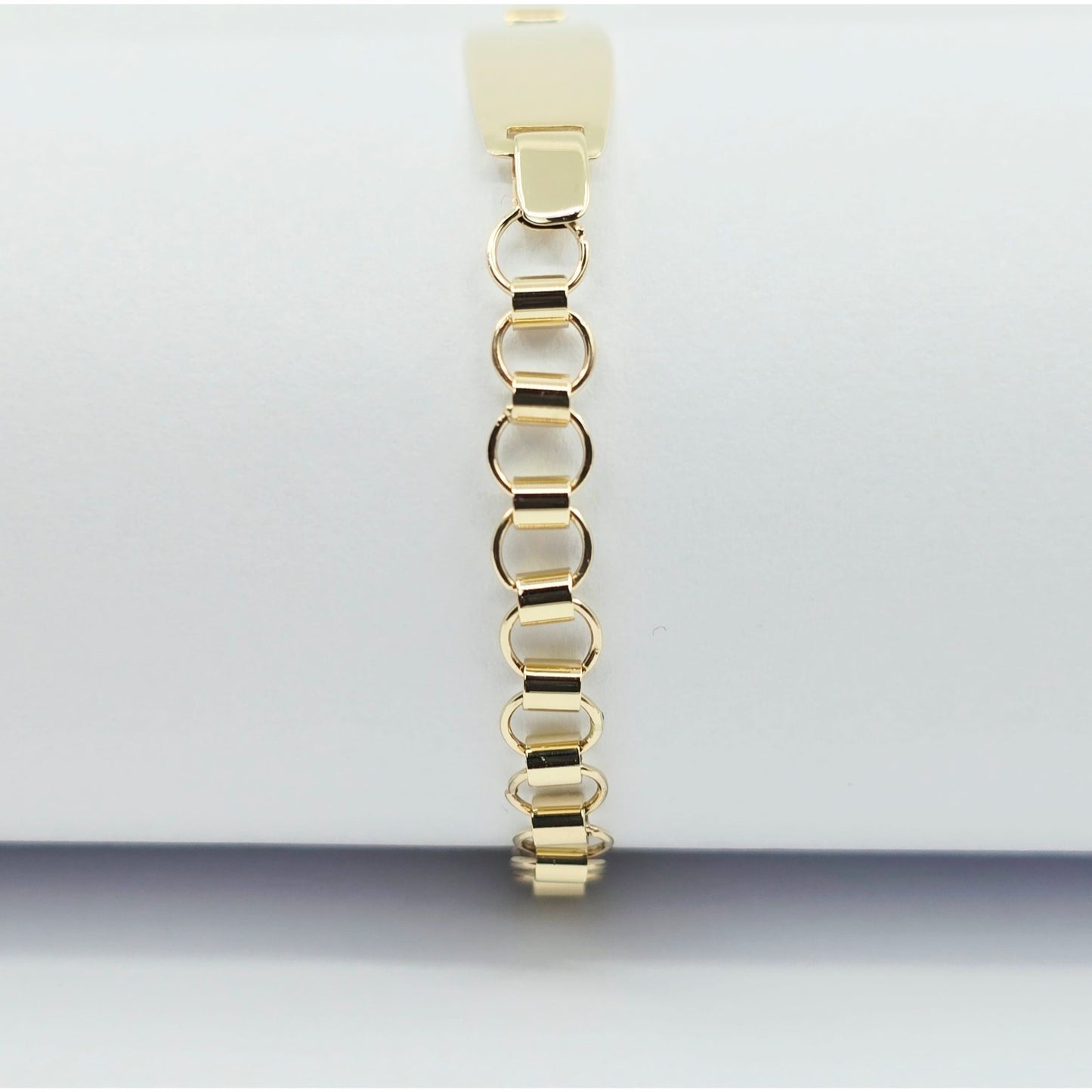 14K Yellow Gold Baby Link ID Bracelet