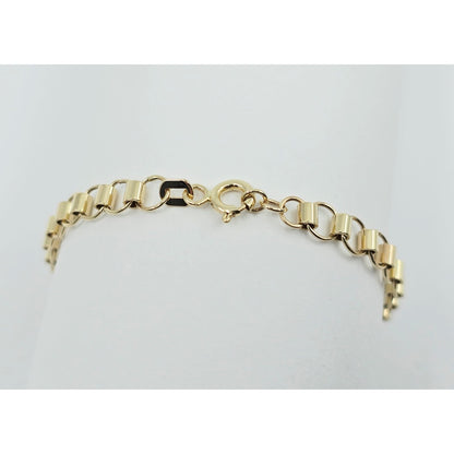 14K Yellow Gold Baby Link ID Bracelet