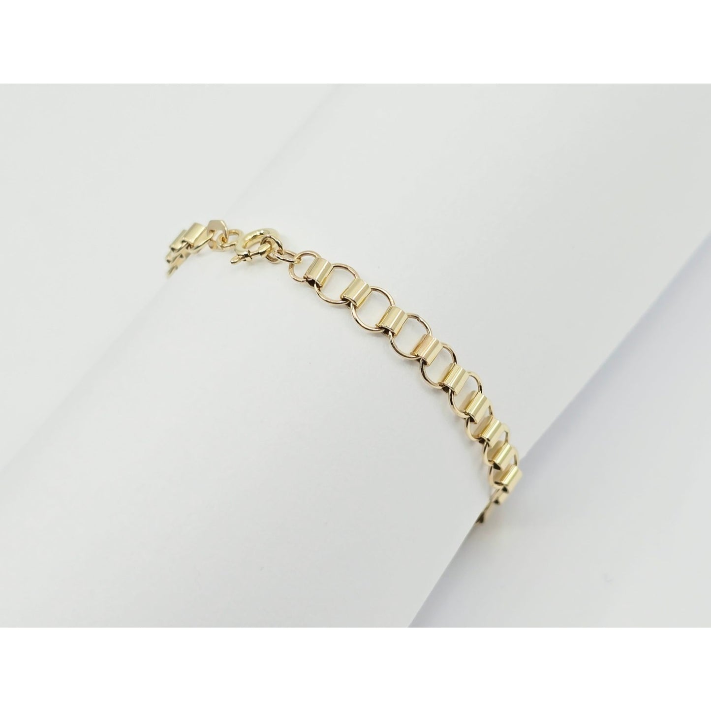 14K Yellow Gold Baby Link ID Bracelet