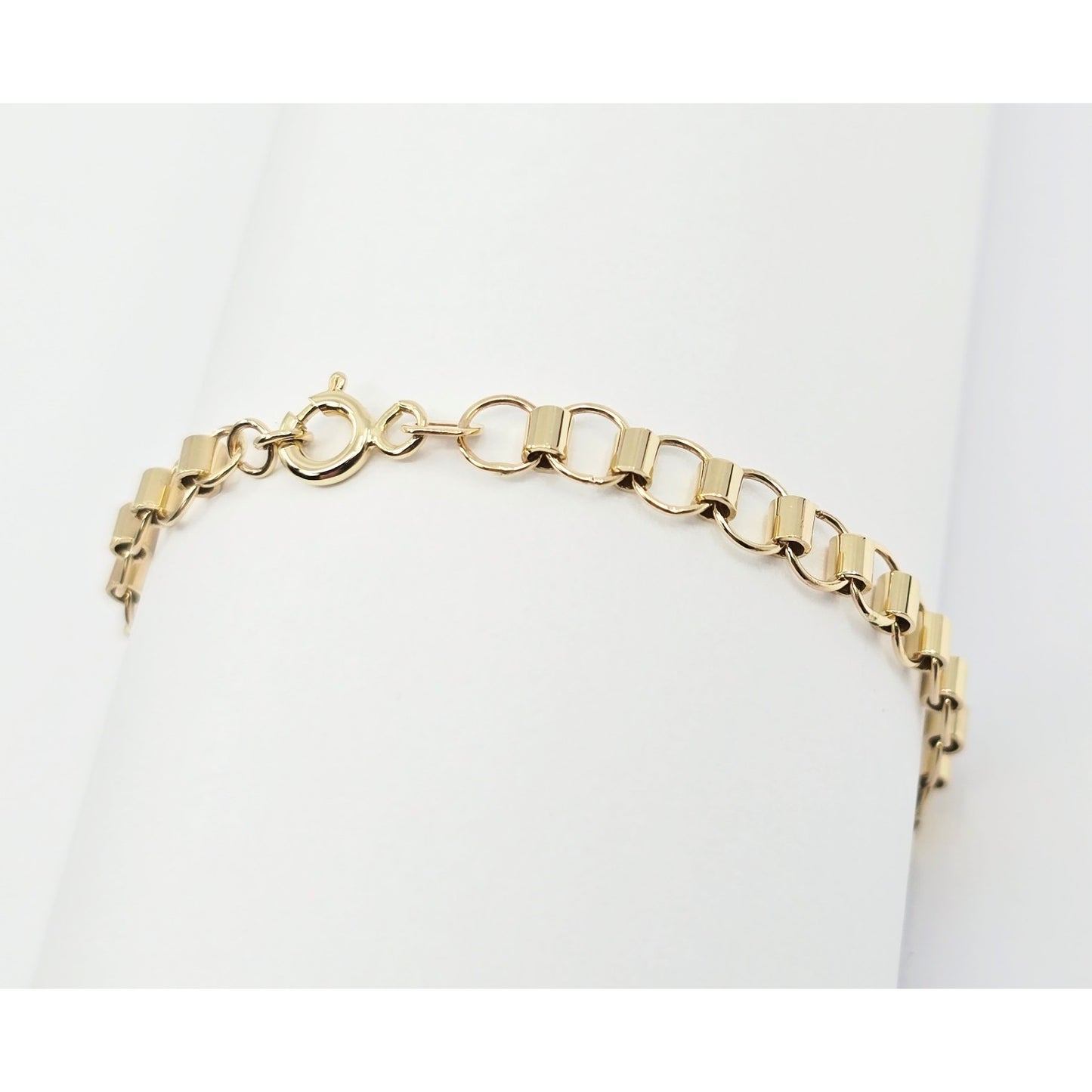 14K Yellow Gold Baby Link ID Bracelet