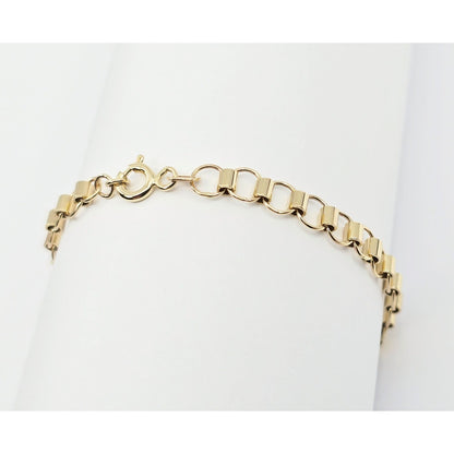 14K Yellow Gold Baby Link ID Bracelet