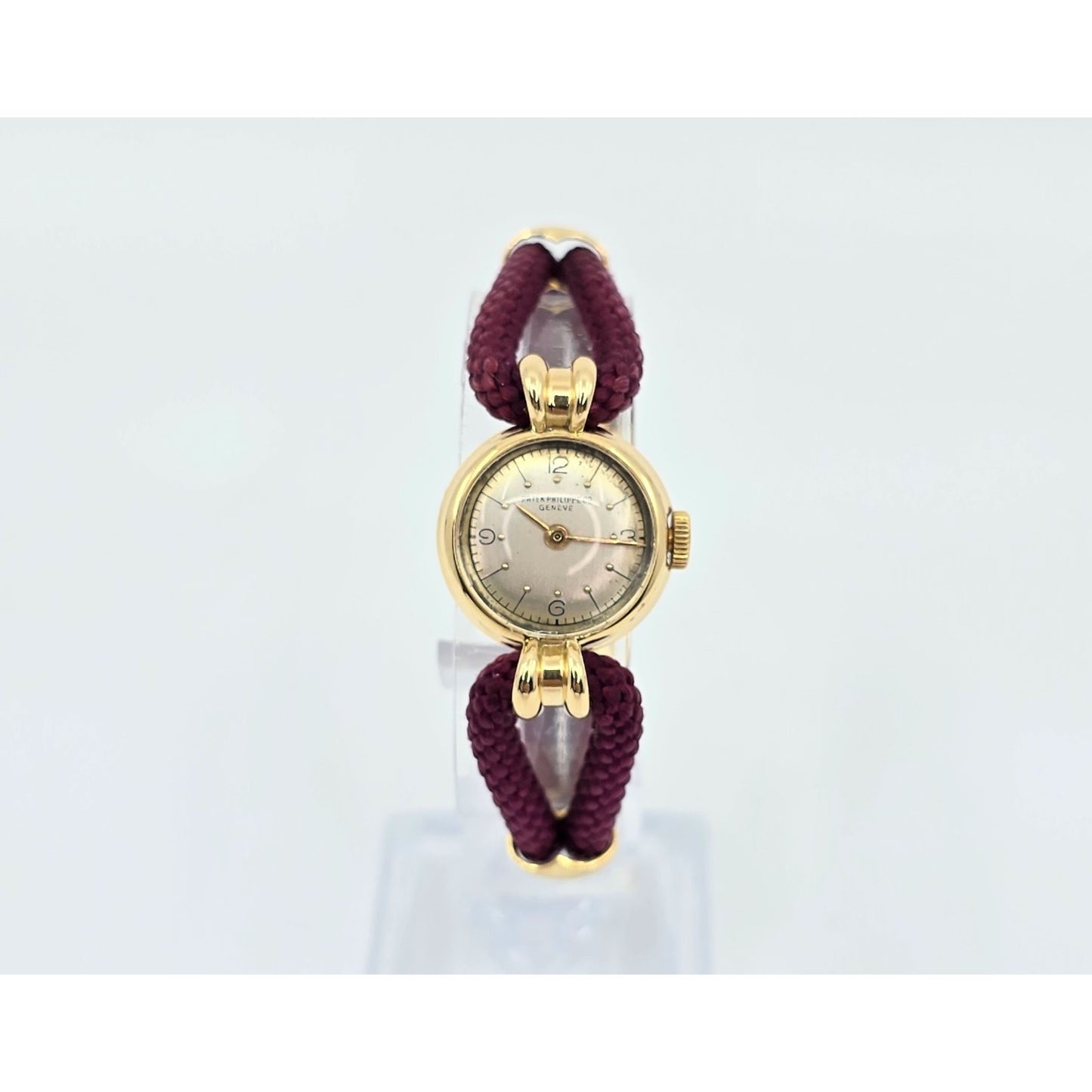 Vintage Patek Philippe 18K Gold Ladies Cocktail Watch Woven Rope Bracelet Swiss