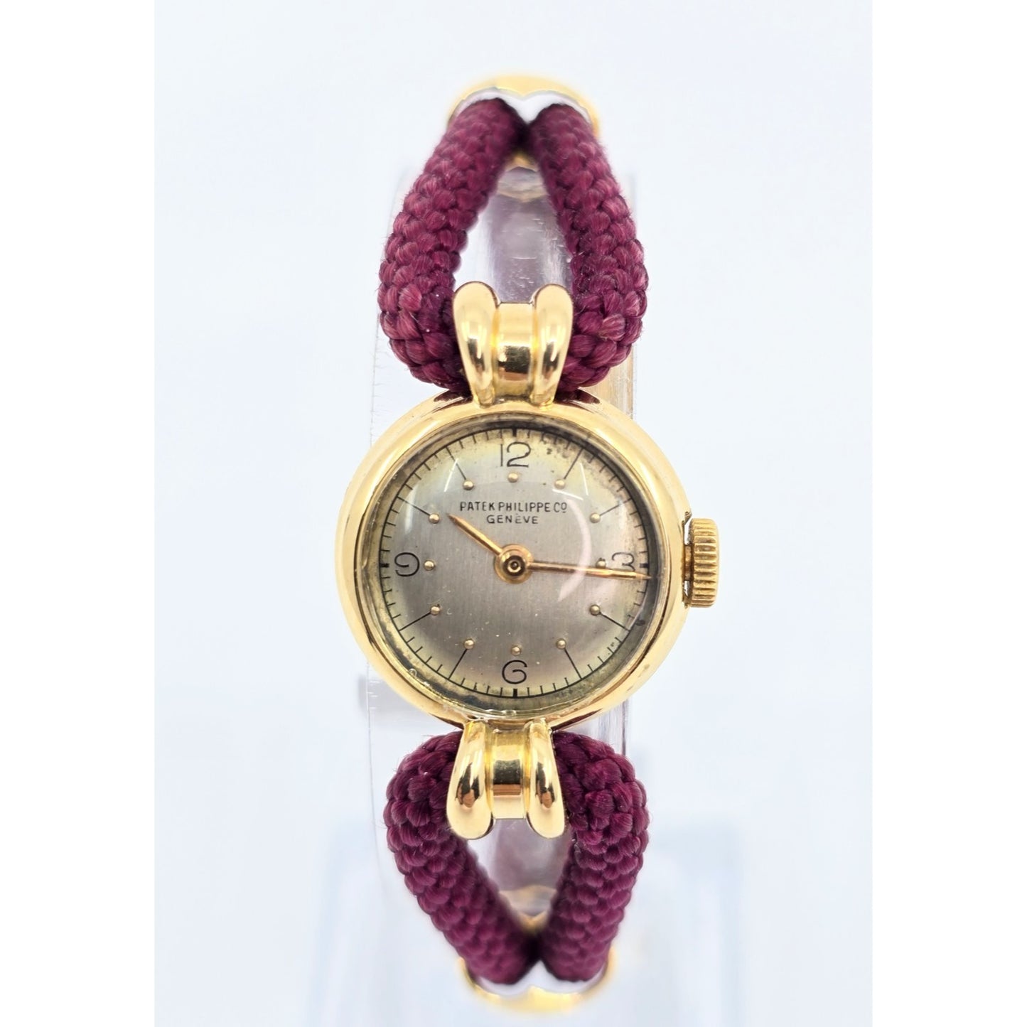 Vintage Patek Philippe 18K Gold Ladies Cocktail Watch Woven Rope Bracelet Swiss