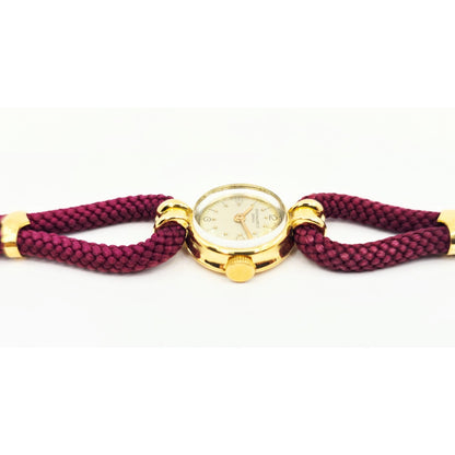 Vintage Patek Philippe 18K Gold Ladies Cocktail Watch Woven Rope Bracelet Swiss