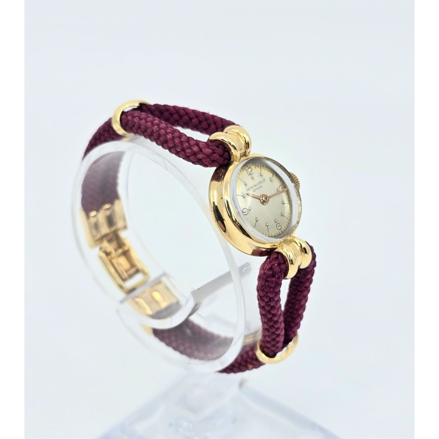Vintage Patek Philippe 18K Gold Ladies Cocktail Watch Woven Rope Bracelet Swiss