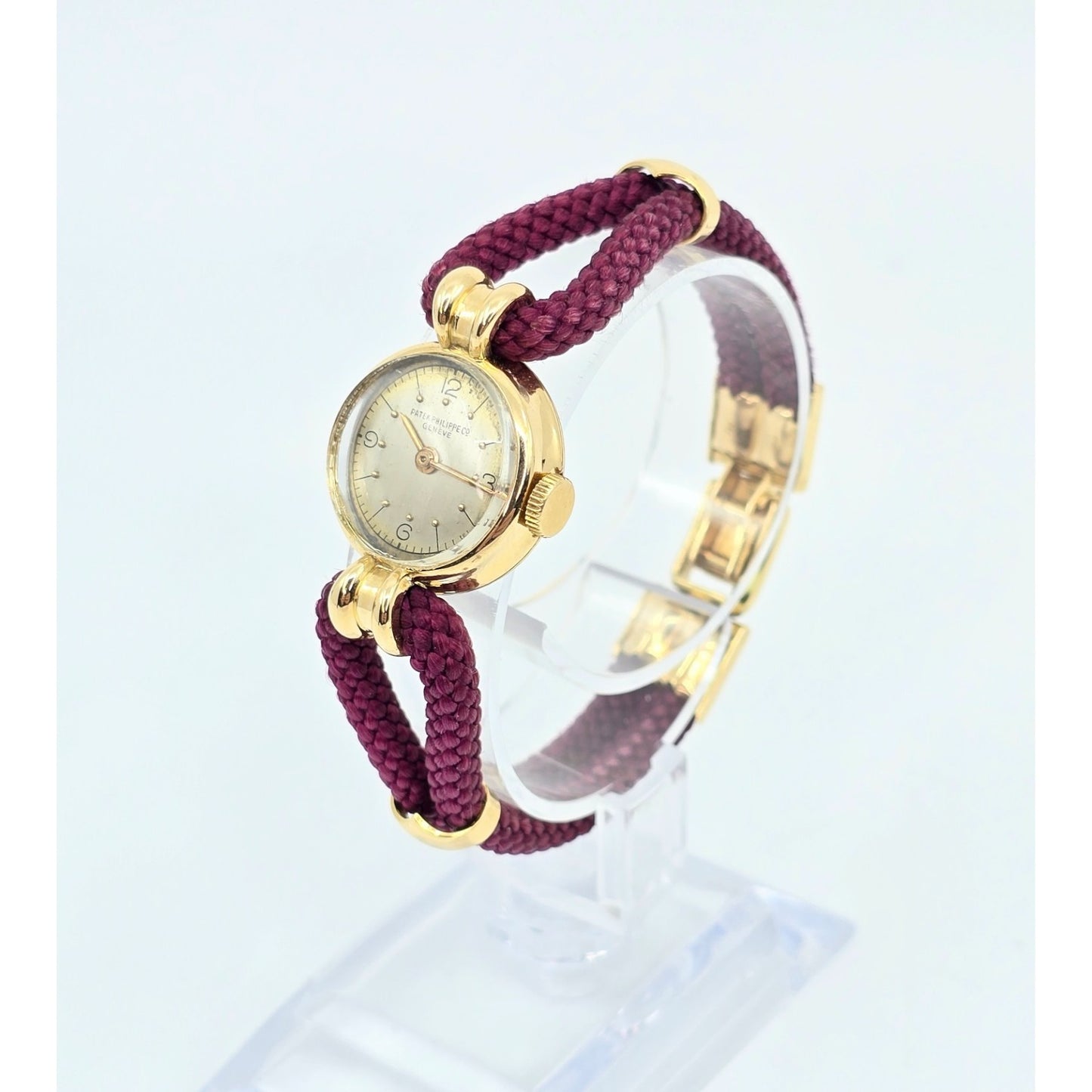 Vintage Patek Philippe 18K Gold Ladies Cocktail Watch Woven Rope Bracelet Swiss