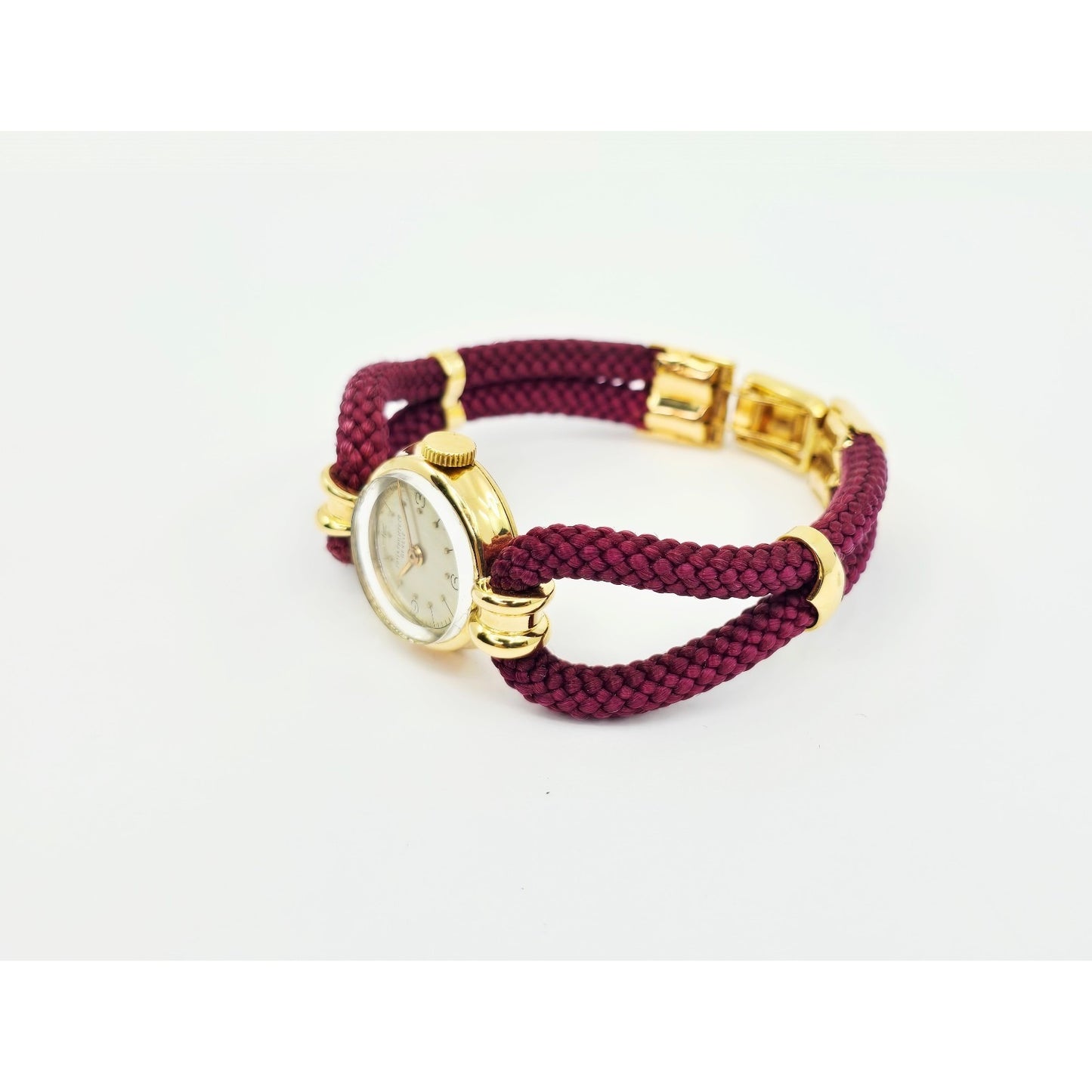 Vintage Patek Philippe 18K Gold Ladies Cocktail Watch Woven Rope Bracelet Swiss