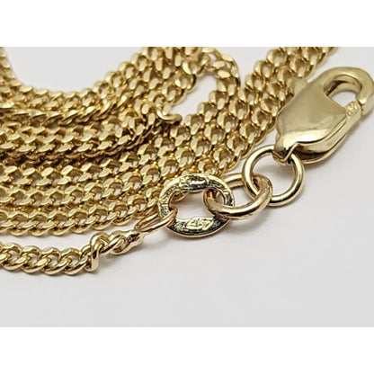 10K Yellow Gold Cuban Link Chain Necklace