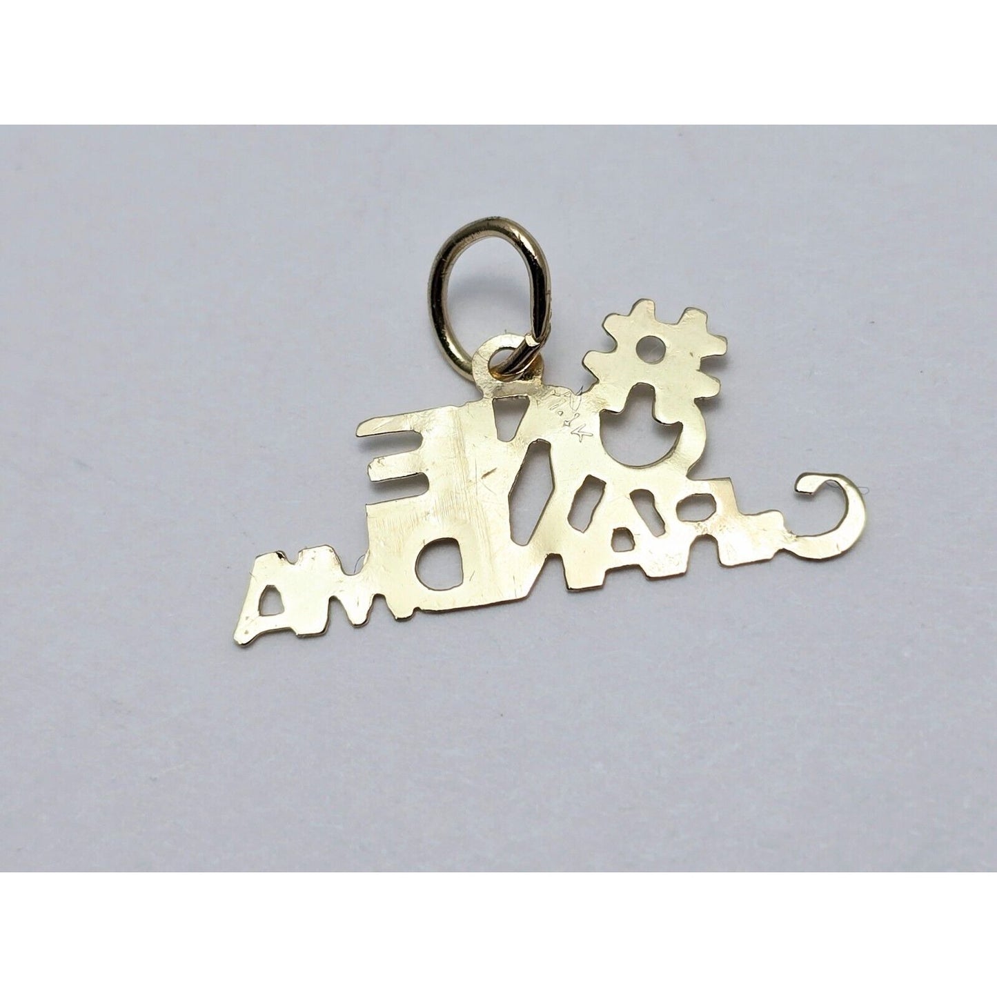 14K Yellow Gold Initial "#One Grandma" Charm Pendant
