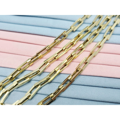 Fancy 14K Yellow Gold Custom Link Chain Necklace