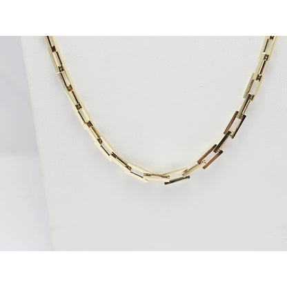 Fancy 14K Yellow Gold Custom Link Chain Necklace