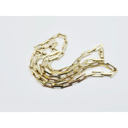 Fancy 14K Yellow Gold Custom Link Chain Necklace