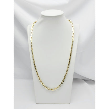 Fancy 14K Yellow Gold Custom Link Chain Necklace