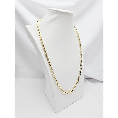 Fancy 14K Yellow Gold Custom Link Chain Necklace