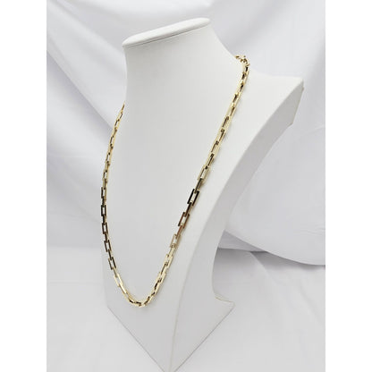 Fancy 14K Yellow Gold Custom Link Chain Necklace