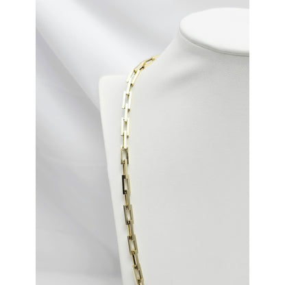 Fancy 14K Yellow Gold Custom Link Chain Necklace