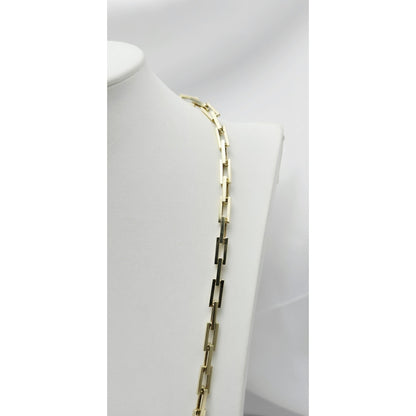 Fancy 14K Yellow Gold Custom Link Chain Necklace