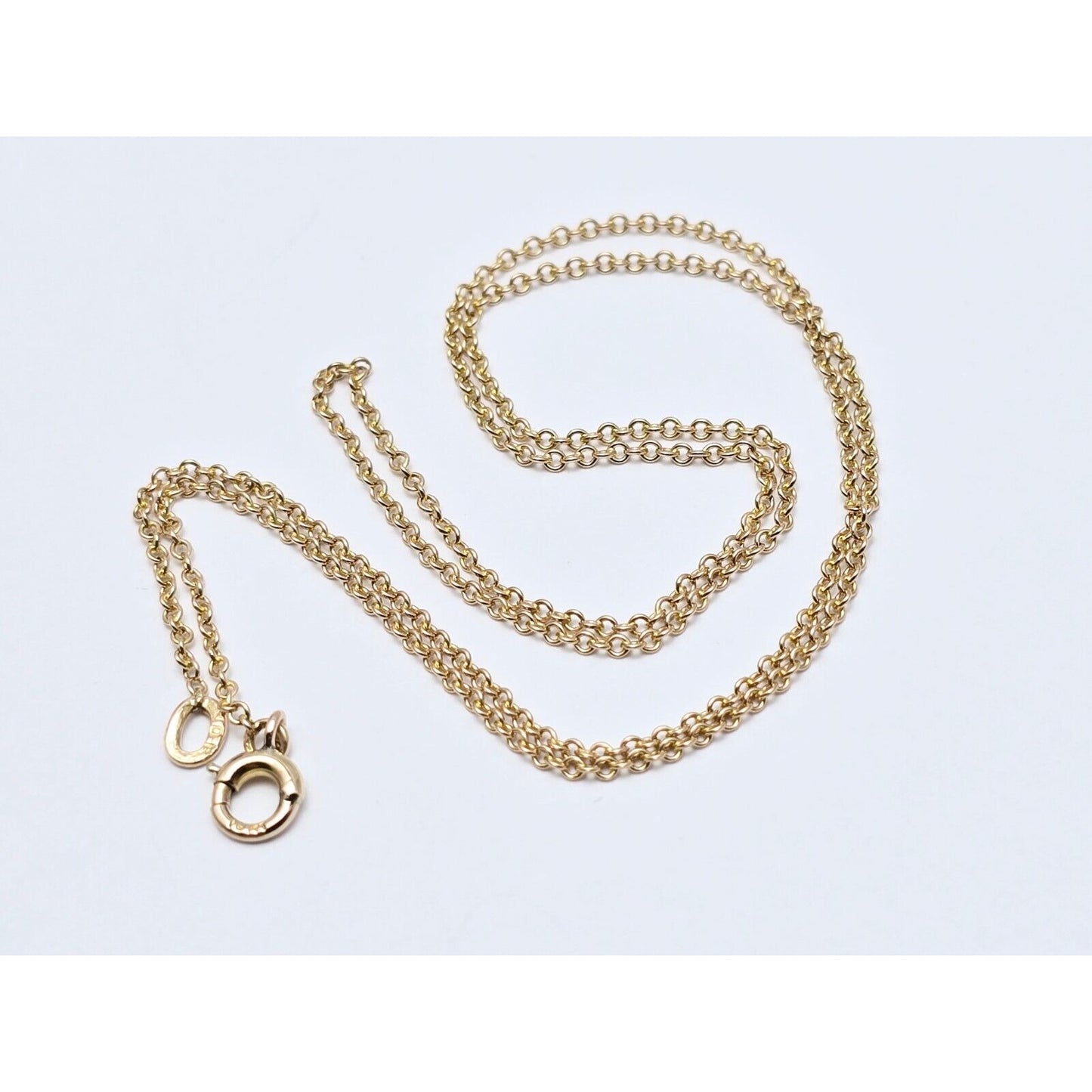 Thin 10K Yellow Gold Cable Link Chain Necklace