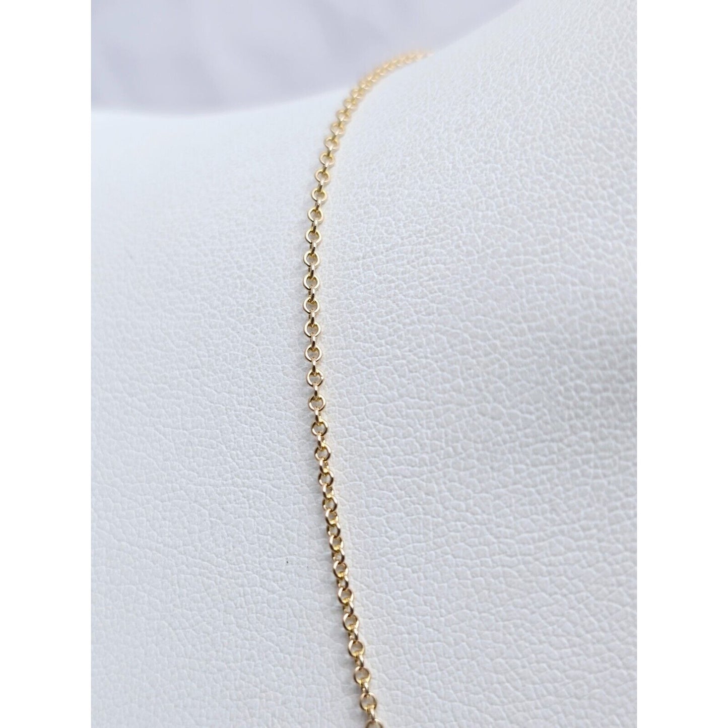 Thin 10K Yellow Gold Cable Link Chain Necklace